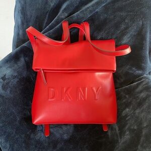 DKNY Tilly Medium Backpack Red NEW